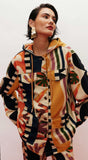 Samba printed denim hooded jacket