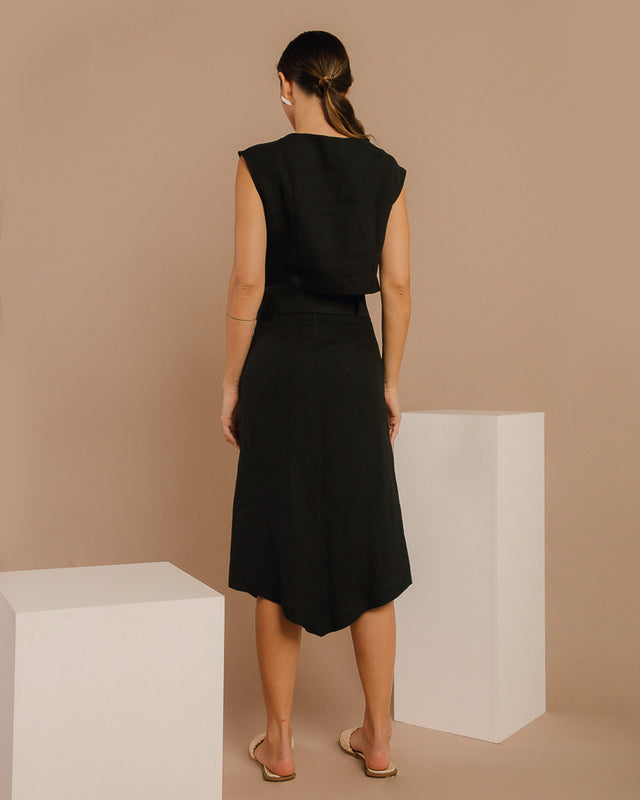 Black Asymmetrical Skirt