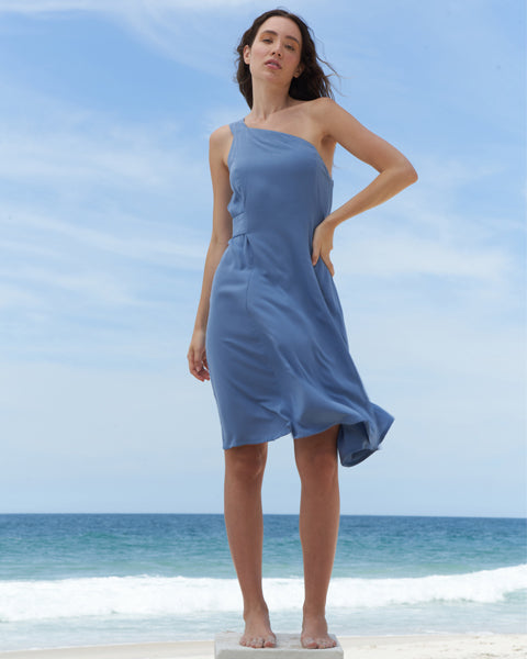 Lila Blue Midi Dress