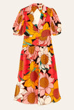 Colorful Sunflowers Midi Dress